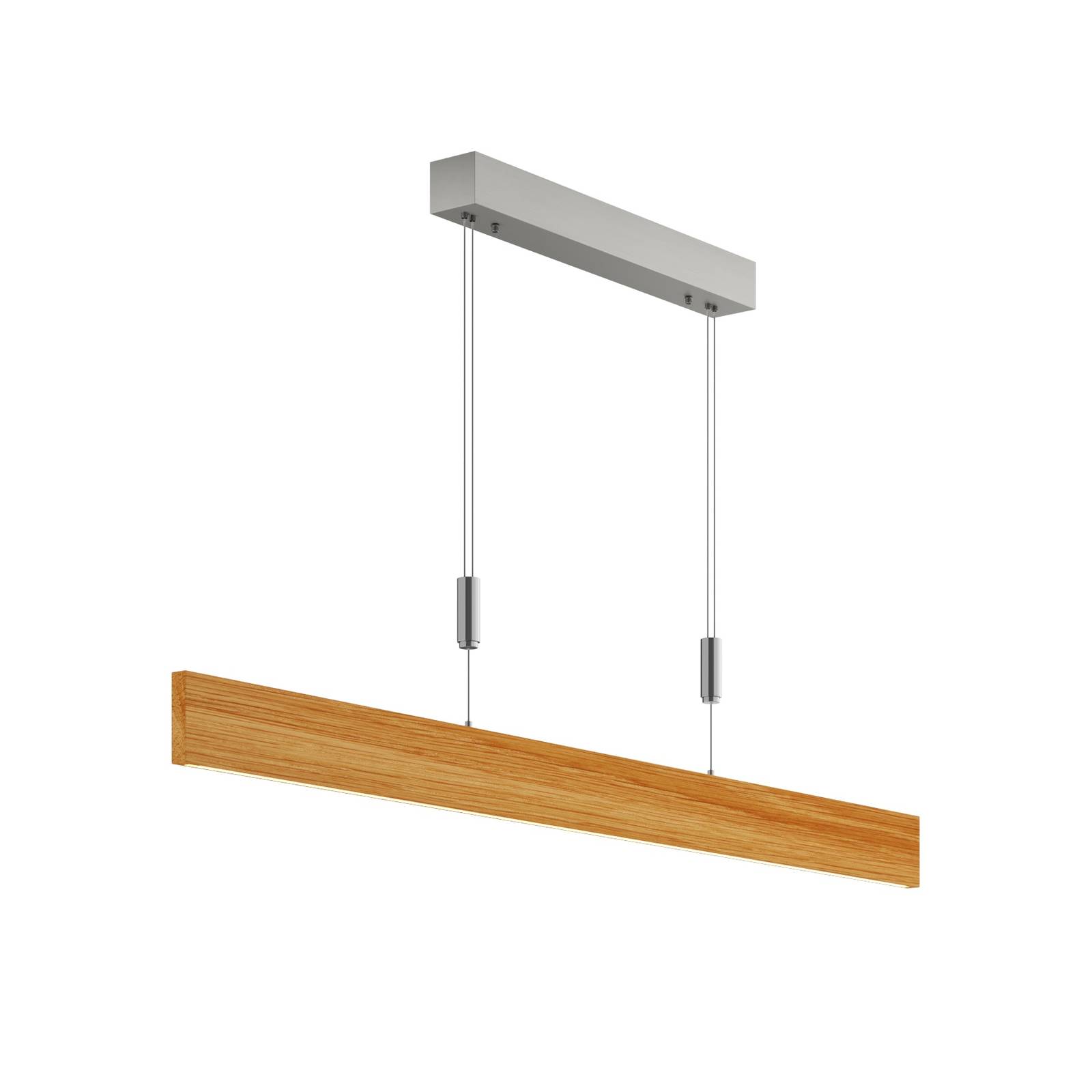 Suspension LED Lise chêne naturel 118 cm