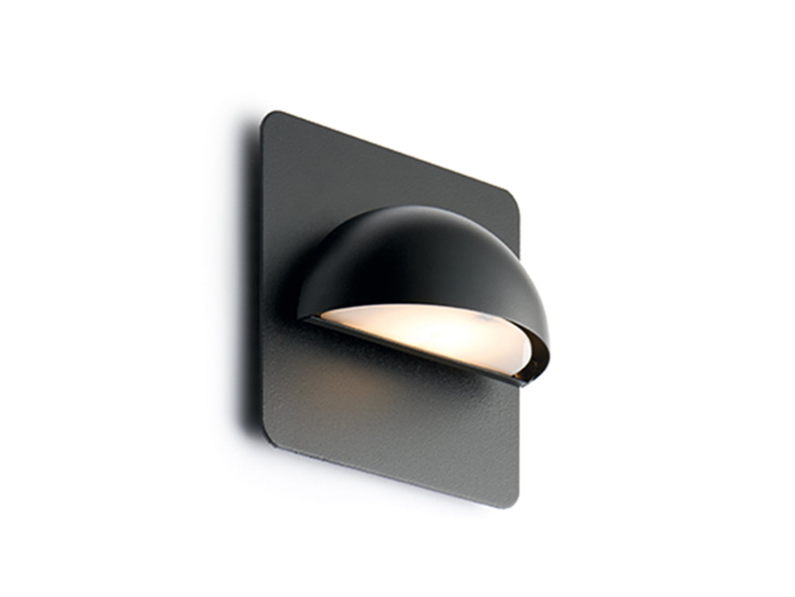 Rørhat Udendørs Væglampe m/Backplate Sort LIGHT-POINT - Terrasse - Metal
