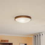 Jaris ceiling light, domed glass, Ø 36 cm black