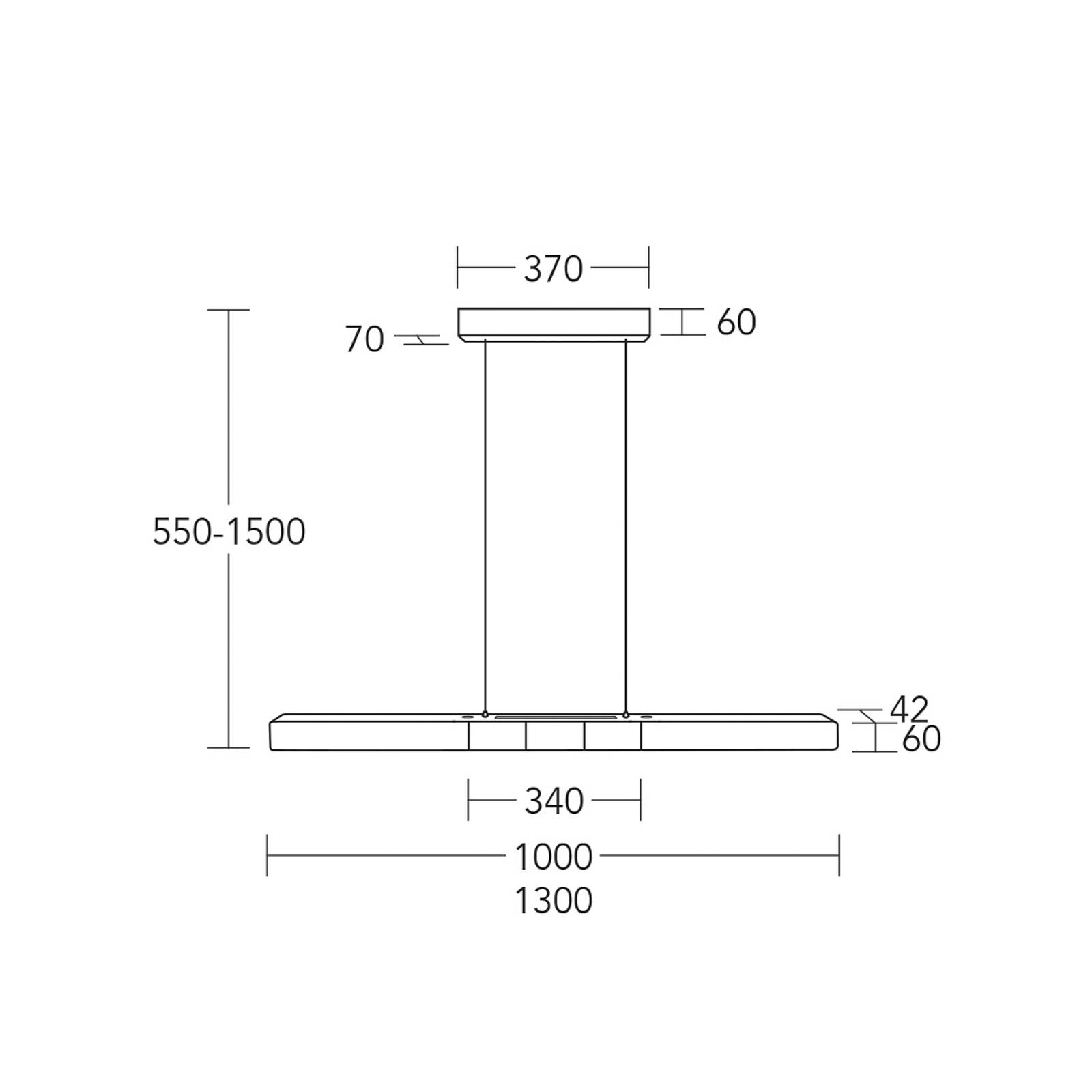 HerzBlut Suspension LED Lana del bronco, bois, intensité variable