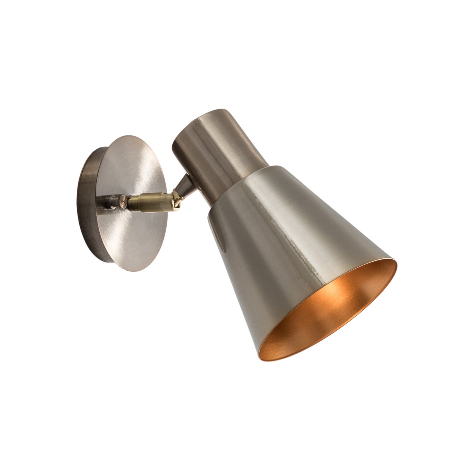 Applique murale Kem, laiton, métal, hauteur 22 cm, E27