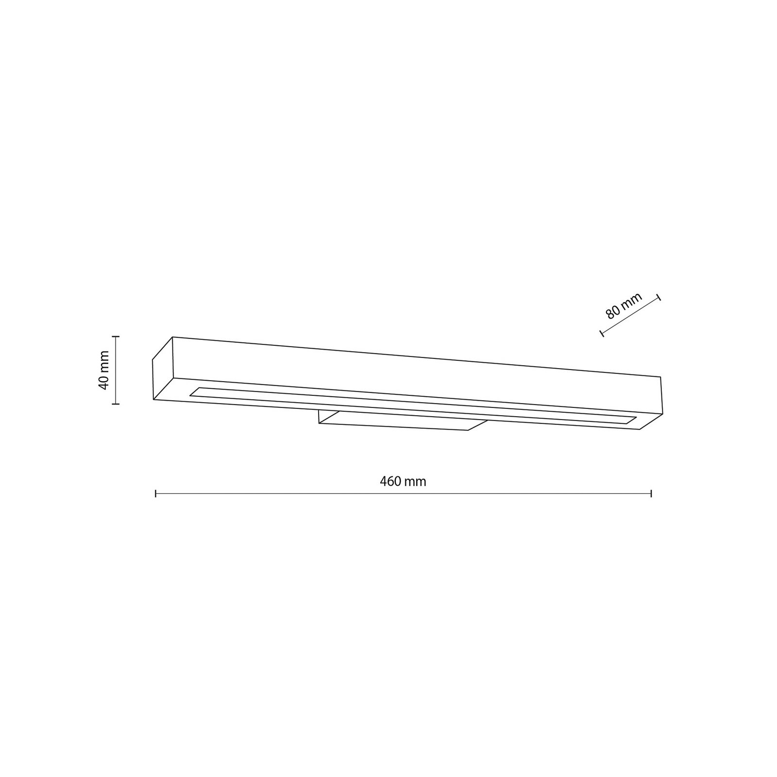 LED дървена стенна лампа Teo, бор, 46 cm, 3000 K