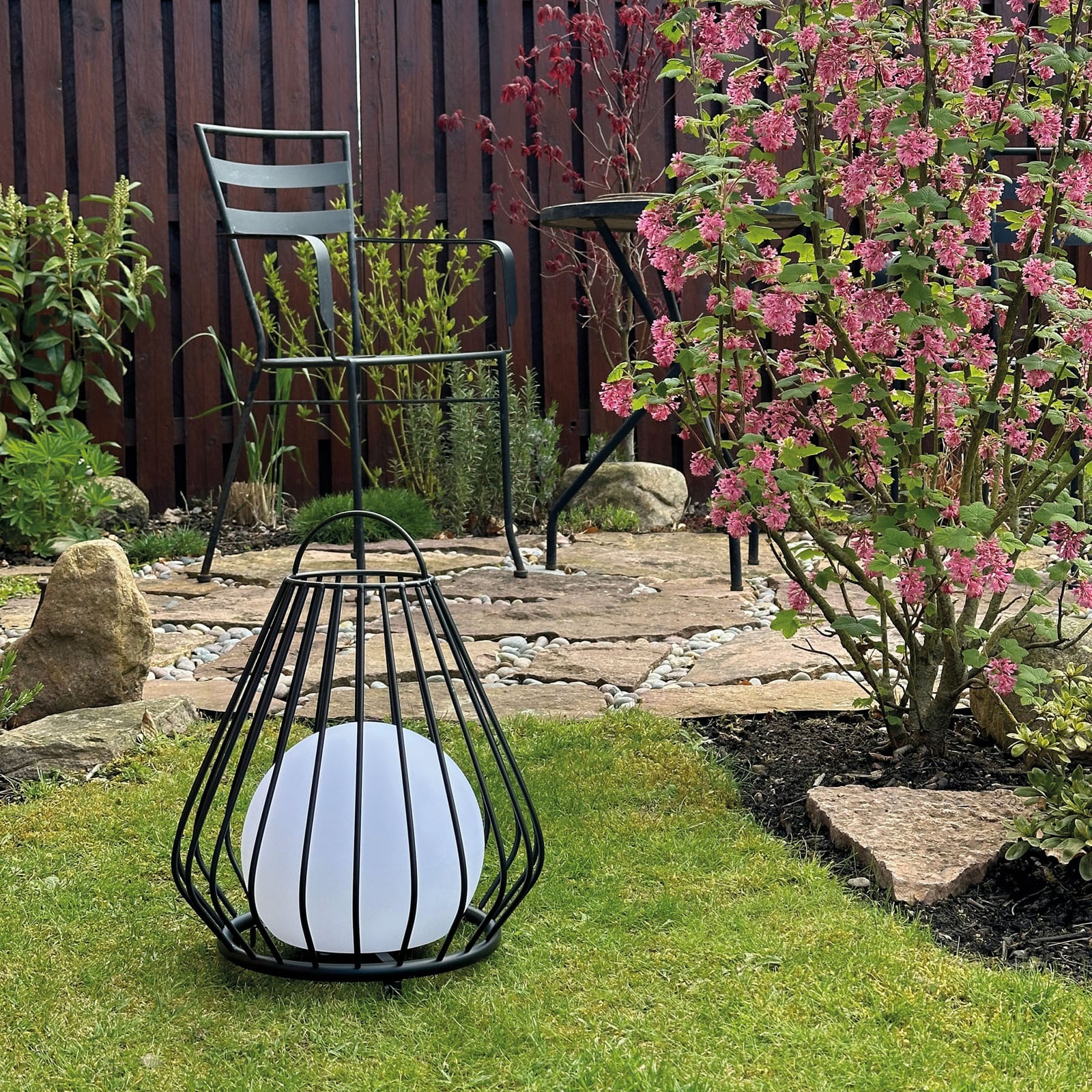 Evesham LED-batteridriven LED-lykta, Ø 30 cm, grön, IP54 - Dyberg Larsen