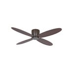 Smart ceiling fan Eco Plano II, Ø 132 cm, walnut, DC