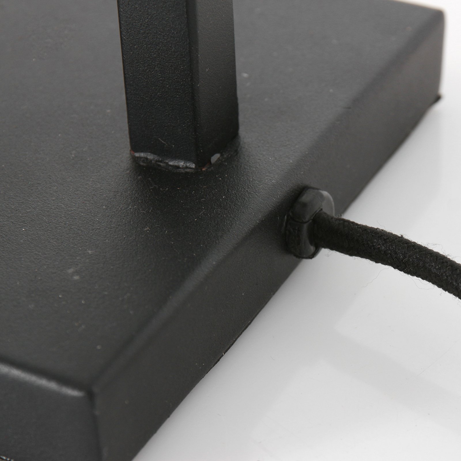 Настолна лампа Stang, черна/кафява, височина 51 cm, корк