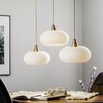 Lucande Sharvil lámpara colgante, 3 luces, vidrio