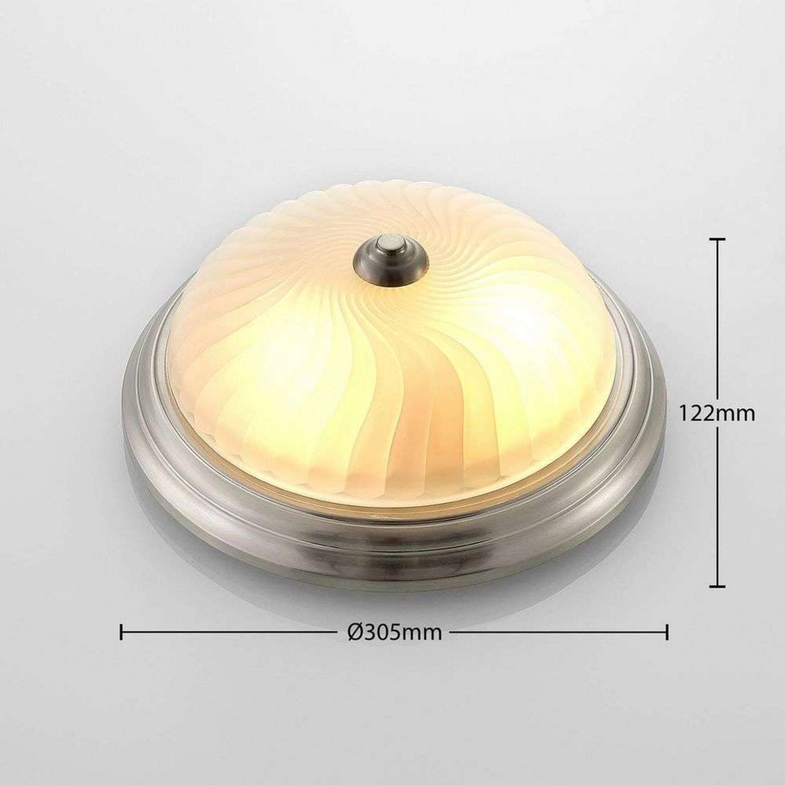 Pakka Stropna lampa Opal/Satin nikal - Lindby