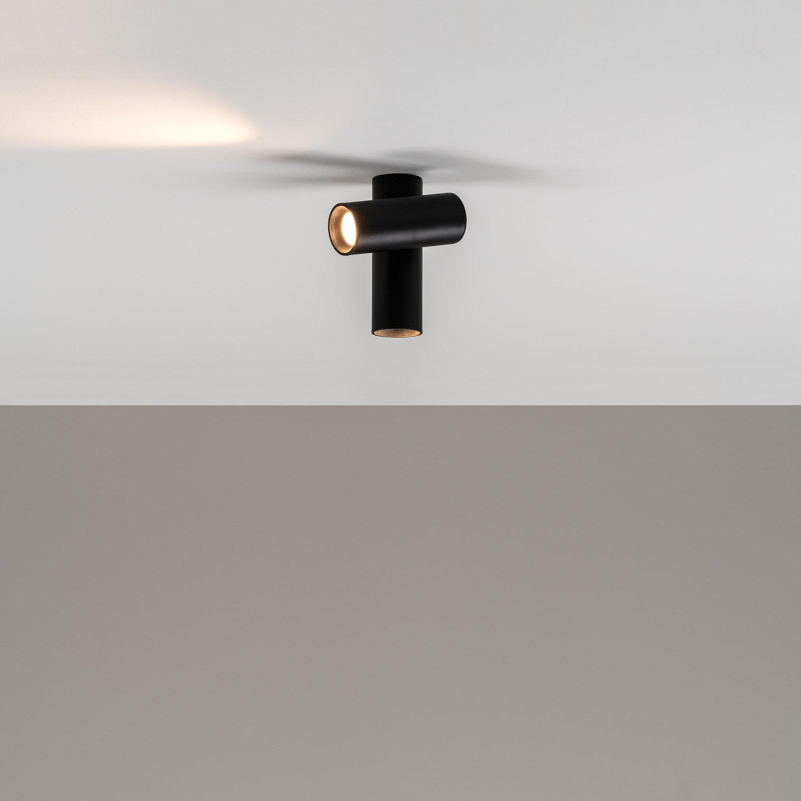 Milan Haul LED ceiling light two-bulb, black