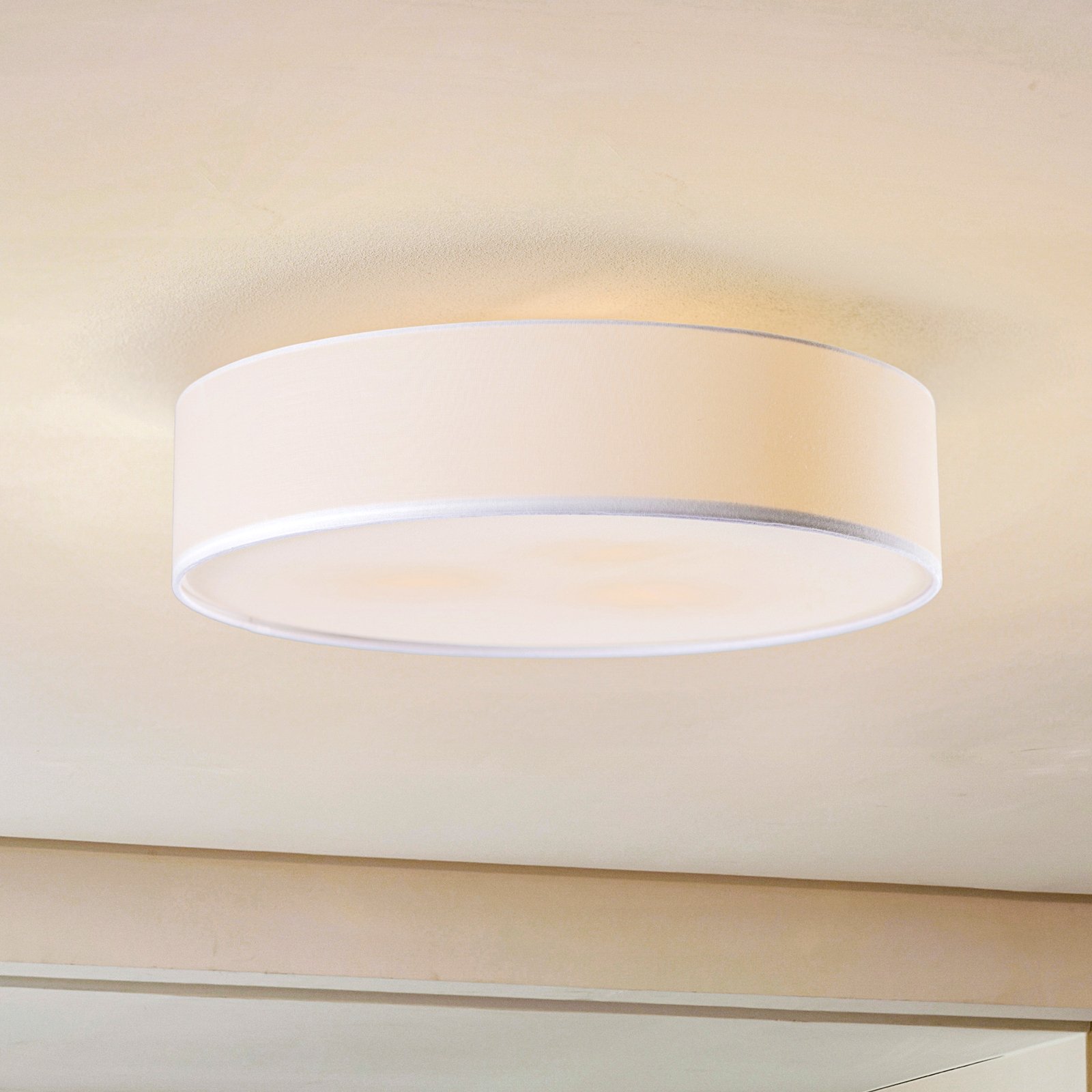 Sebatin Candeeiro de Tecto Ø50 White/Nickel - Lindby