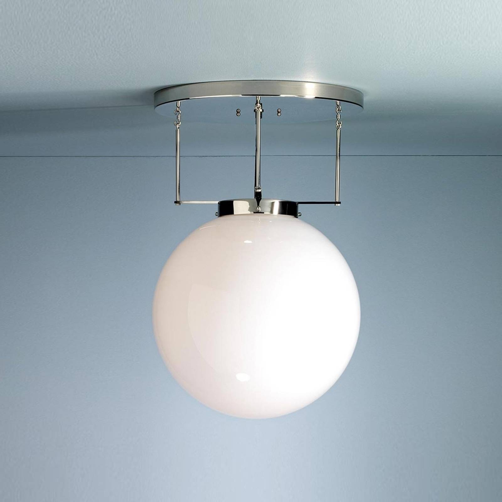 Lampa sufitowa Brandt w stylu Bauhaus 25cm nikiel