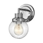 Poppy bathroom wall light, one-bulb, chrome