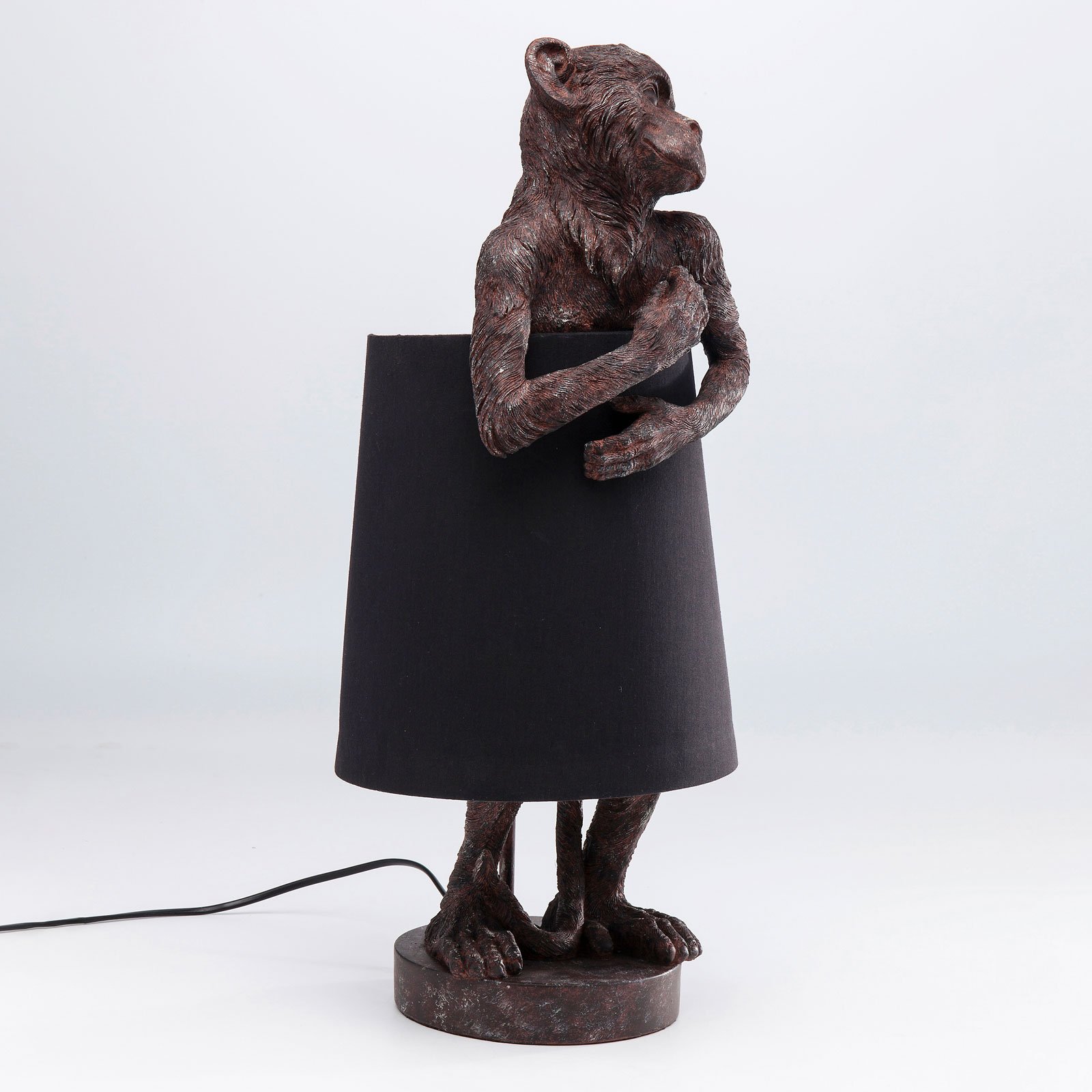 KARE Animal Monkey lampe à poser brune/noire