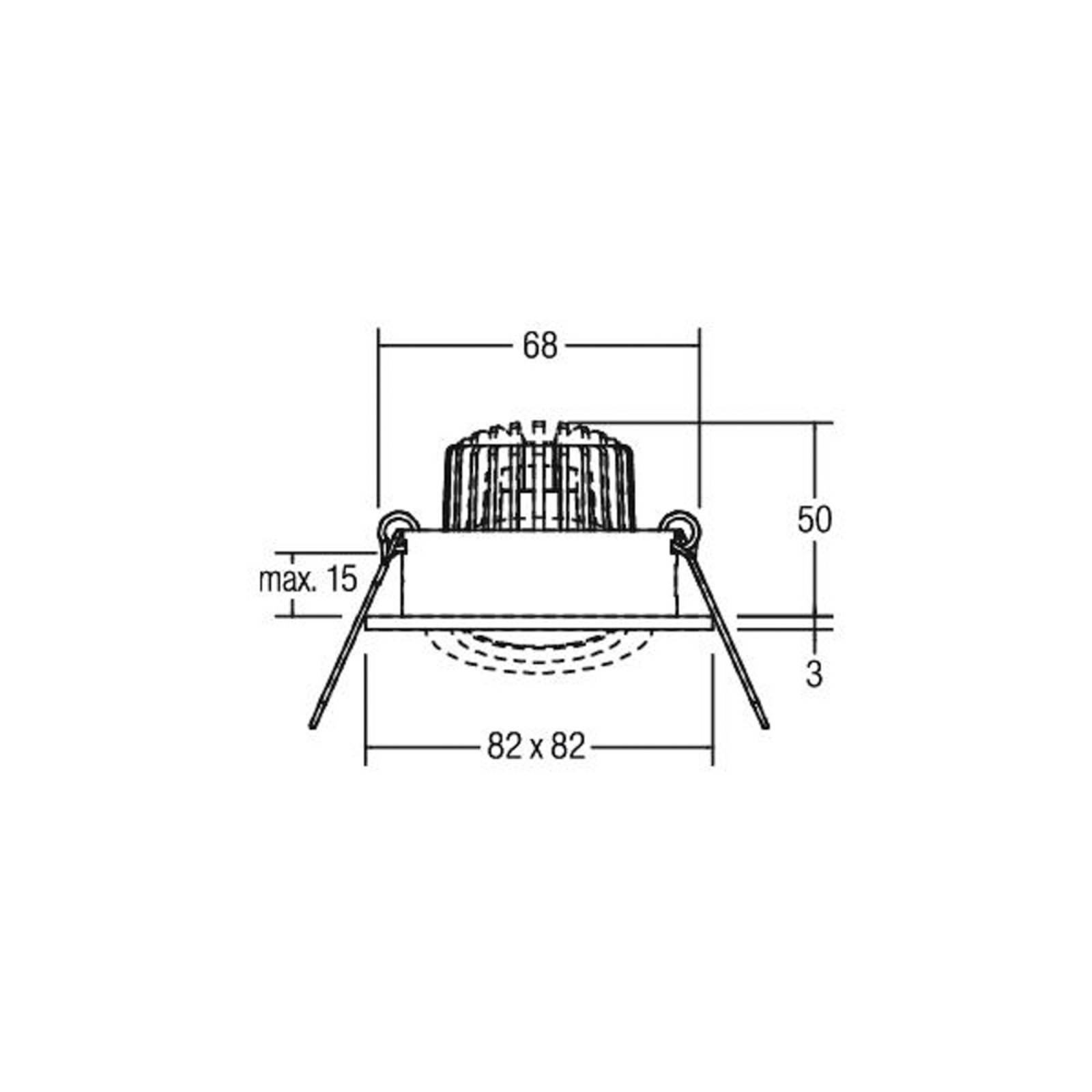 BRUMBERG LED innfelt spot Tirrel-S on/off matt titan