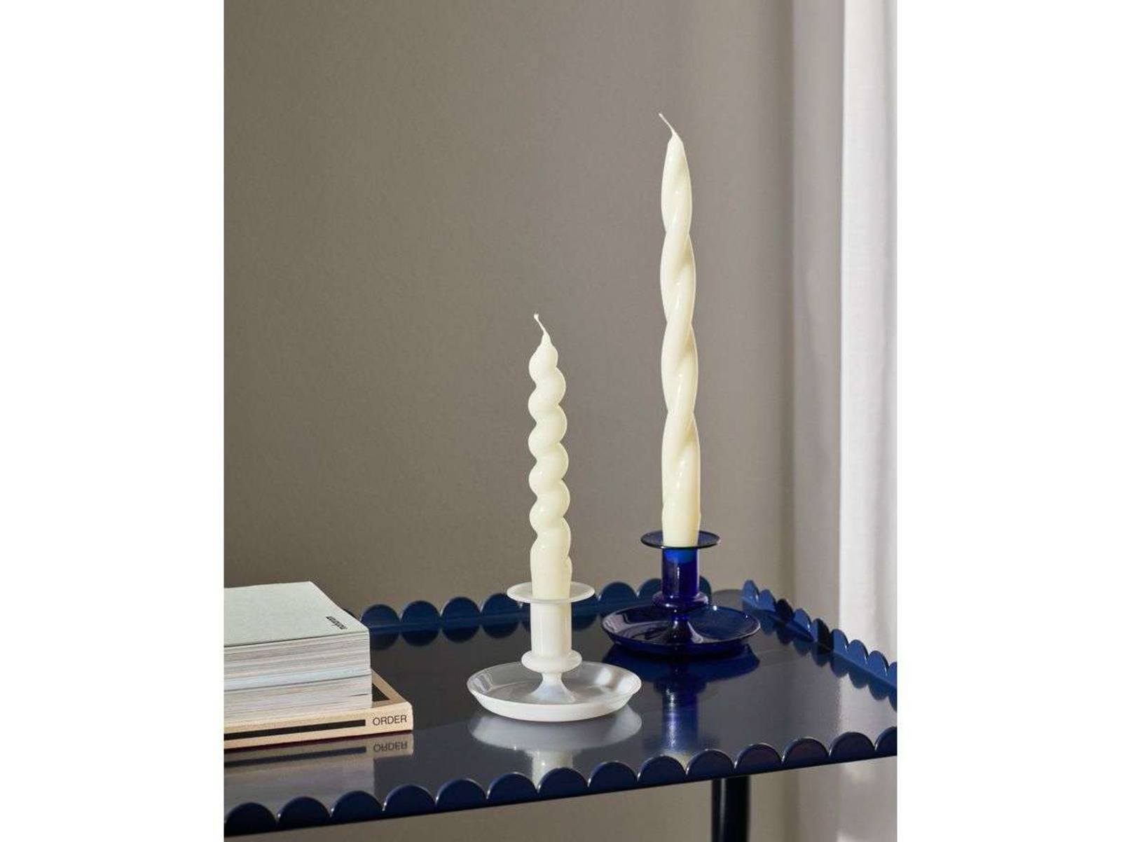 Flare Candle Holder White - HAY