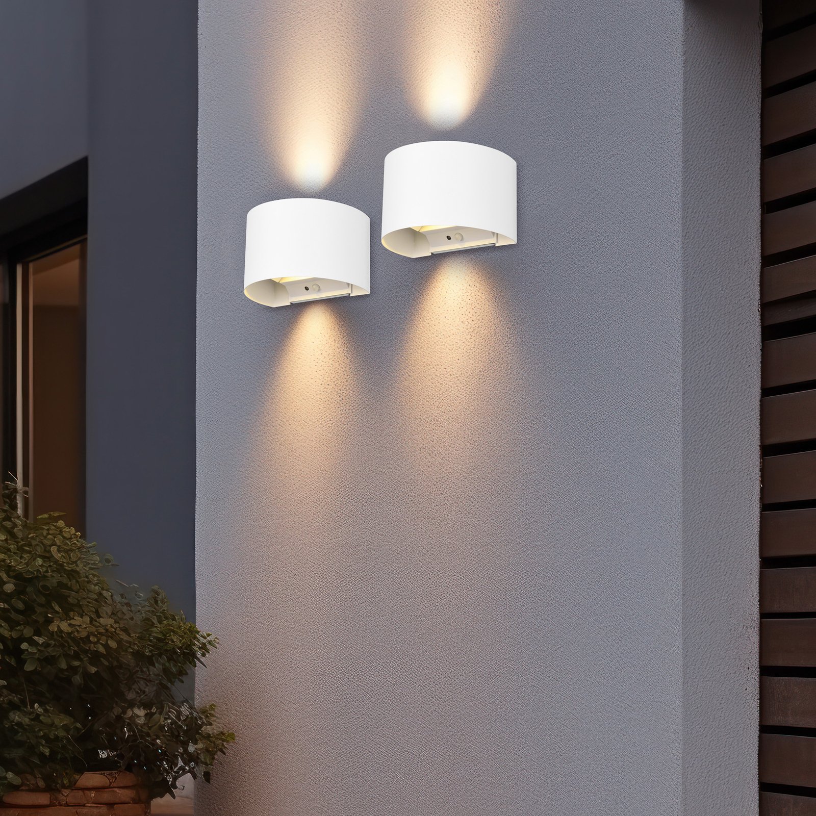 LED įkraunamas lauko sieninis šviestuvas "Talent", baltos spalvos, 16 cm