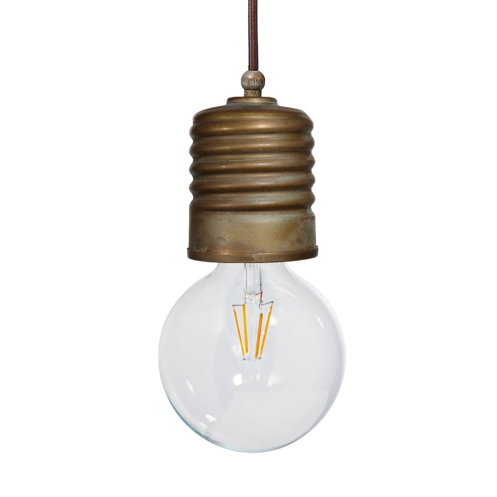 Moretti Luce Suspension Orti à 1 lampe laiton vieilli