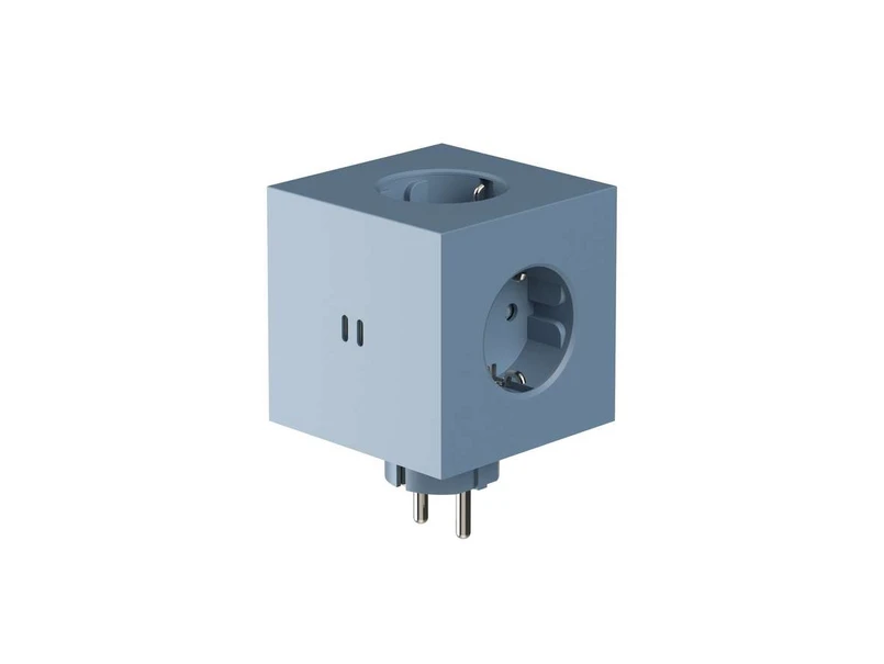AVOLT - Square 2 Socket Extender w/30W Dual USB-C Shark Blue