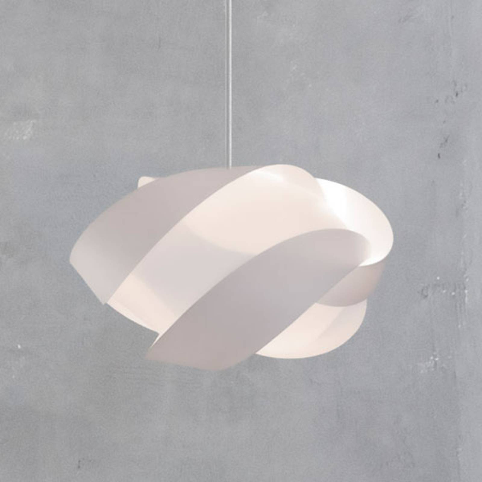 UMAGE Ribbon mini hanging light white, for Living / Dining Room, polypropylene, E27, 15 W, energy efficiency: A++, H: 19 cm
