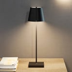 Nuindie tango rechargeable LED table lamp, black, IP20, dimmable