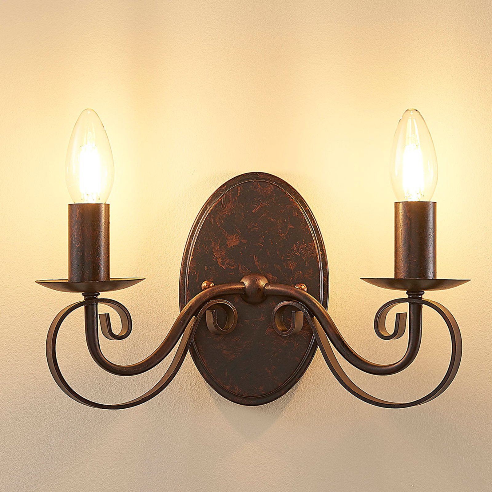 Caleb Wall Lamp Rust - Lucande