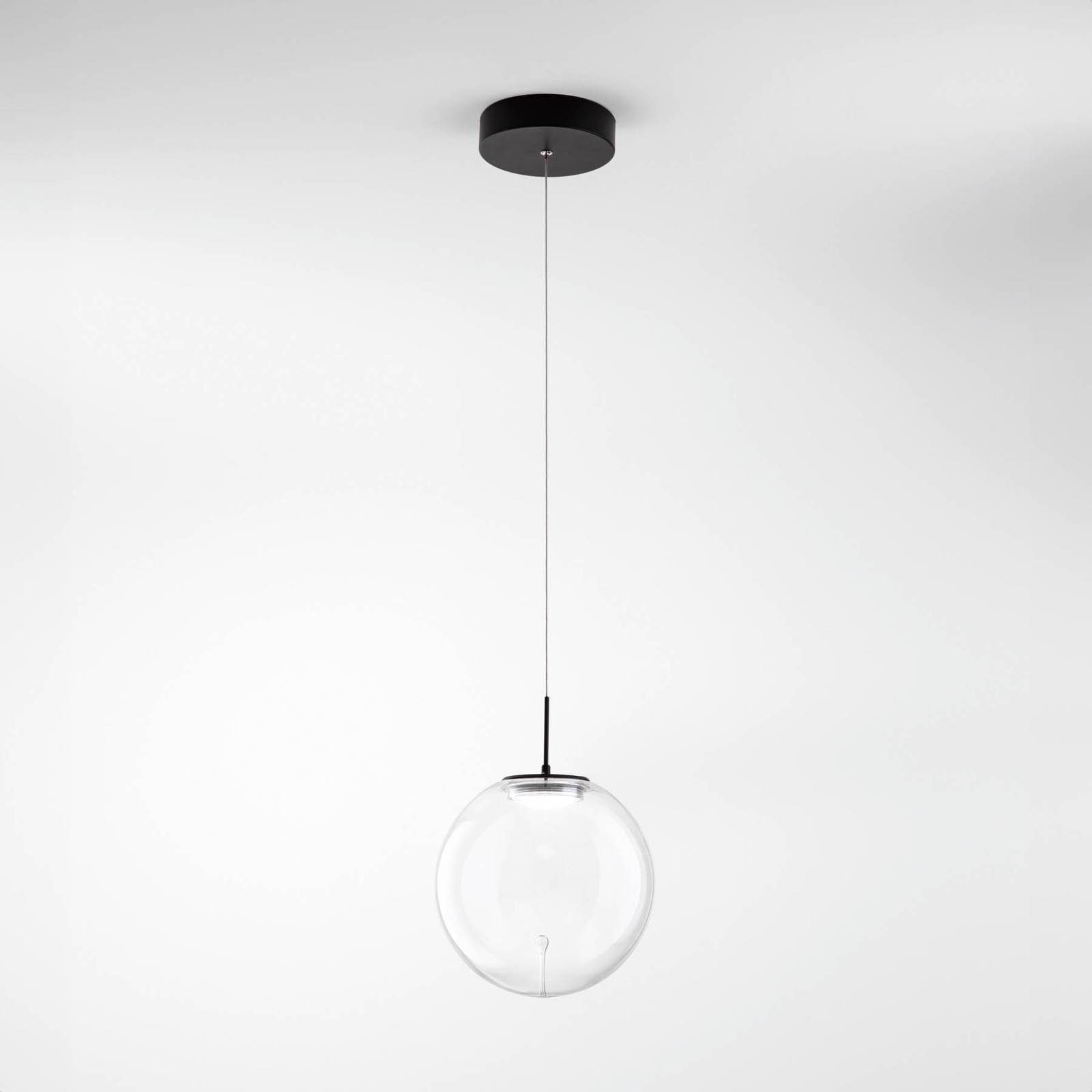 Lampa wisząca LED Ariel, 1-punktowa, Ø 25 cm, szkło, ściemniany, CCT