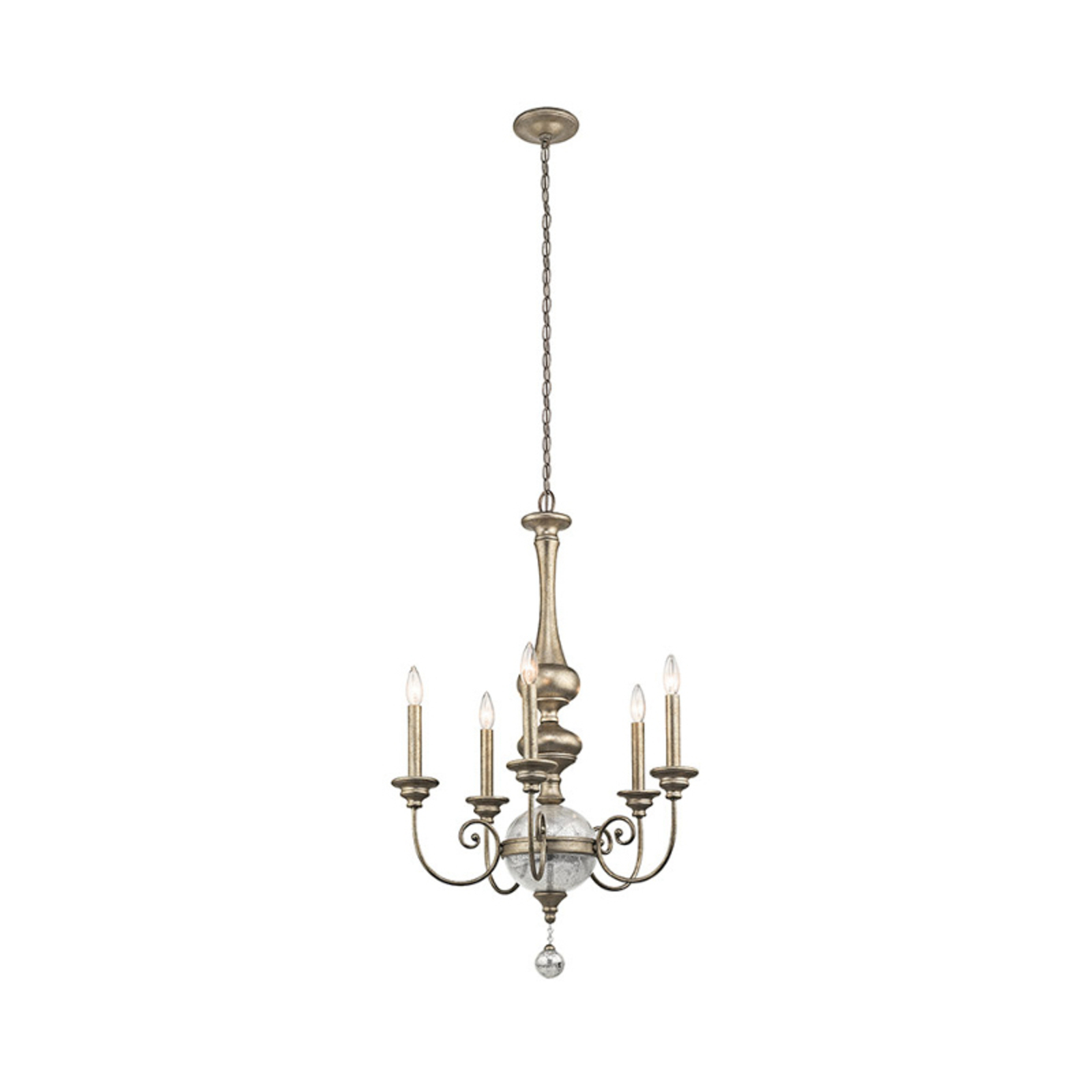 Rosalie lysekrone, guld, Ø 61 cm, 5 lyskilder – KICHLER Rosalie lysekrone, guld, Ø 61 cm, 5 lyskilder – KICHLER