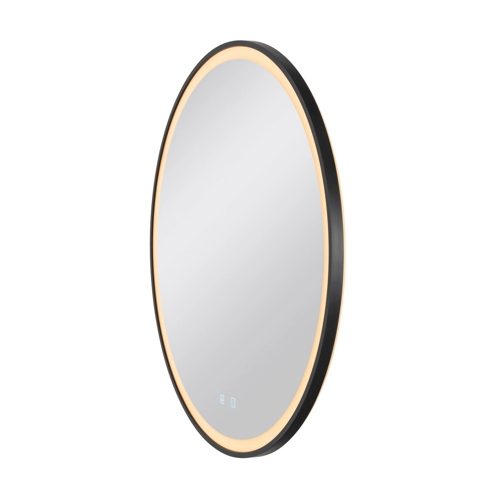 SLV Trukko Lustro ścienne LED IP44 CCT czarne Ø 80 cm