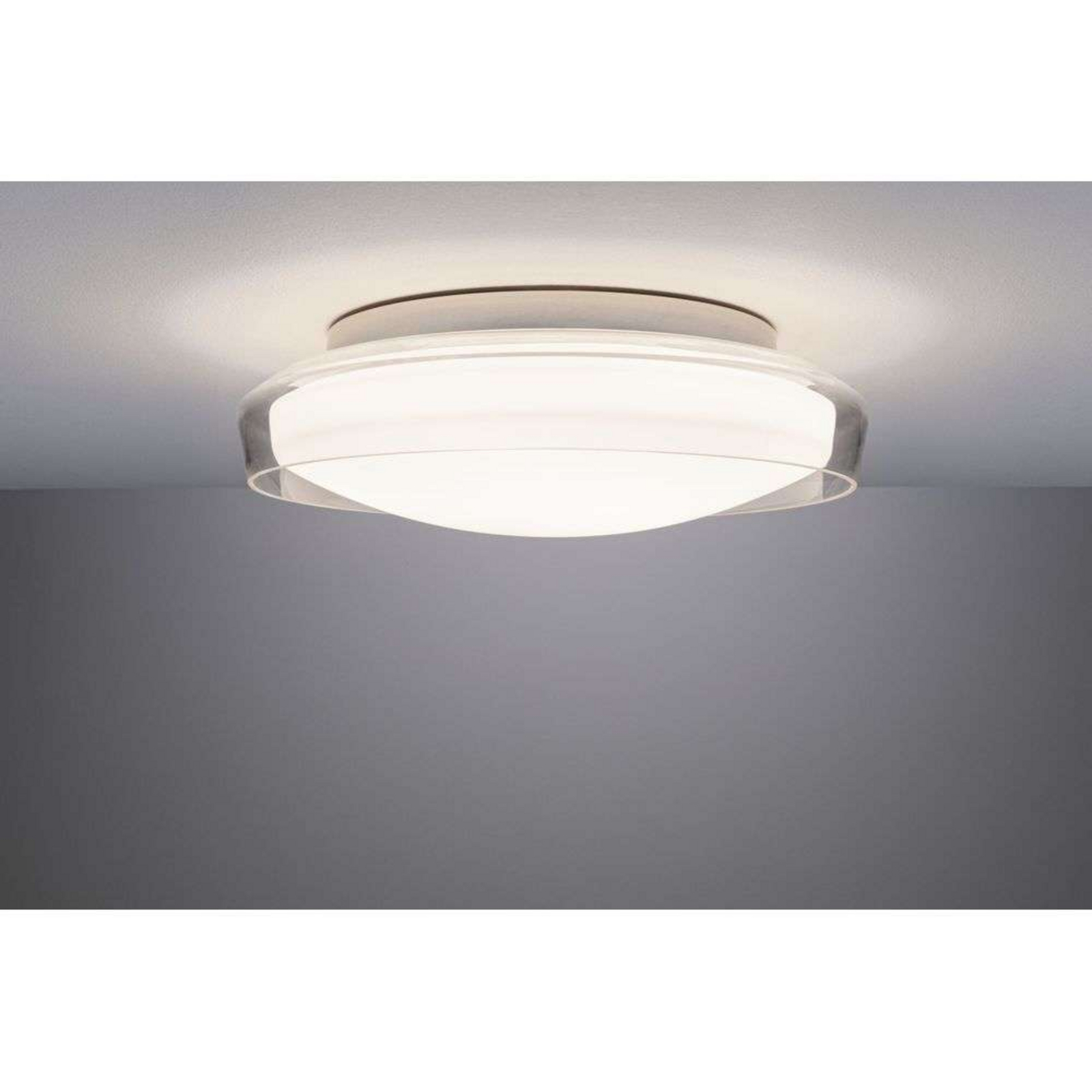 Luena LED Plafonieră IP44 3000K 860lm Cromat/Clear - Paulmann