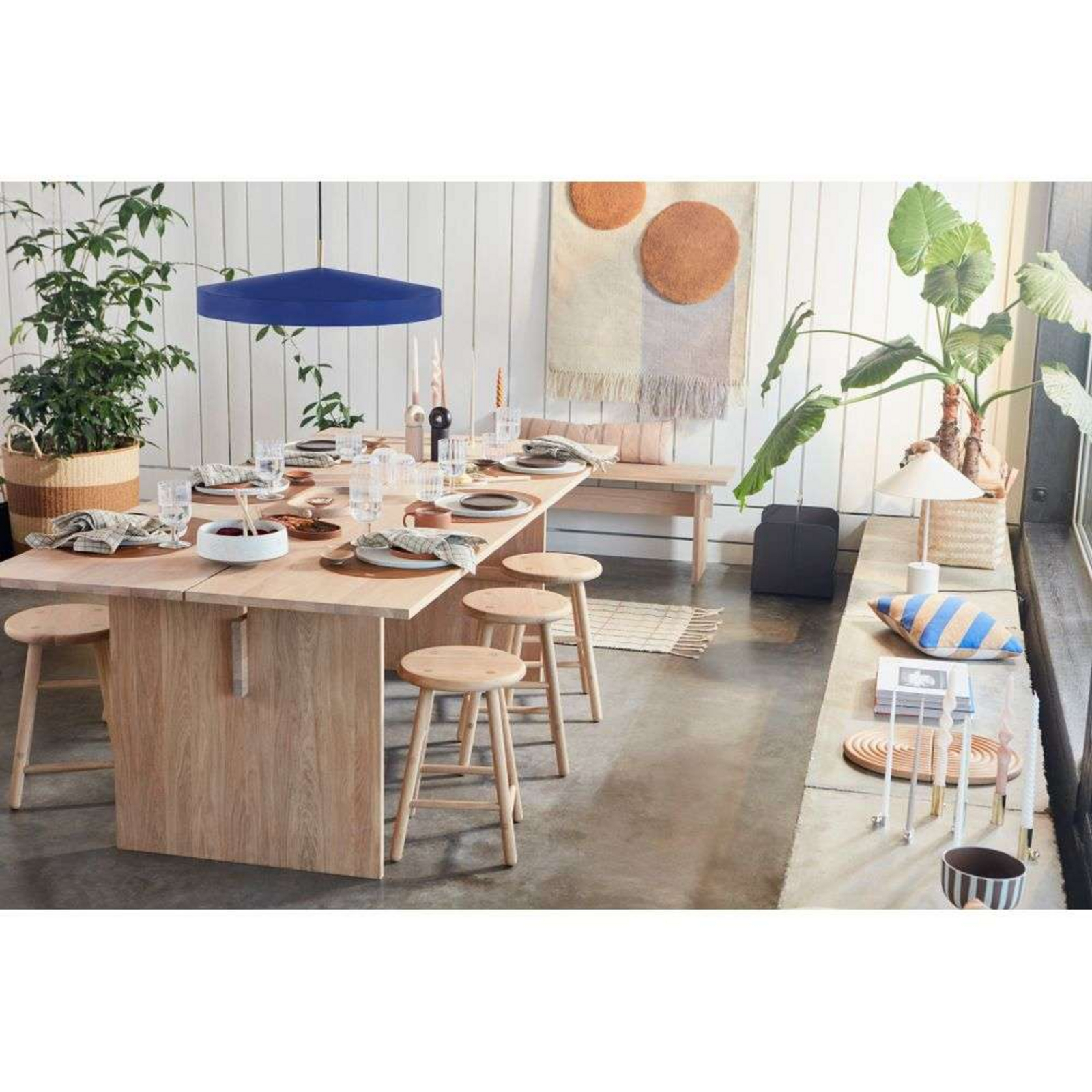 OYOY Living Design hanglamp Hat Large, blauw, metaal OYOY Living Design hanglamp Hat Large, blauw, metaal