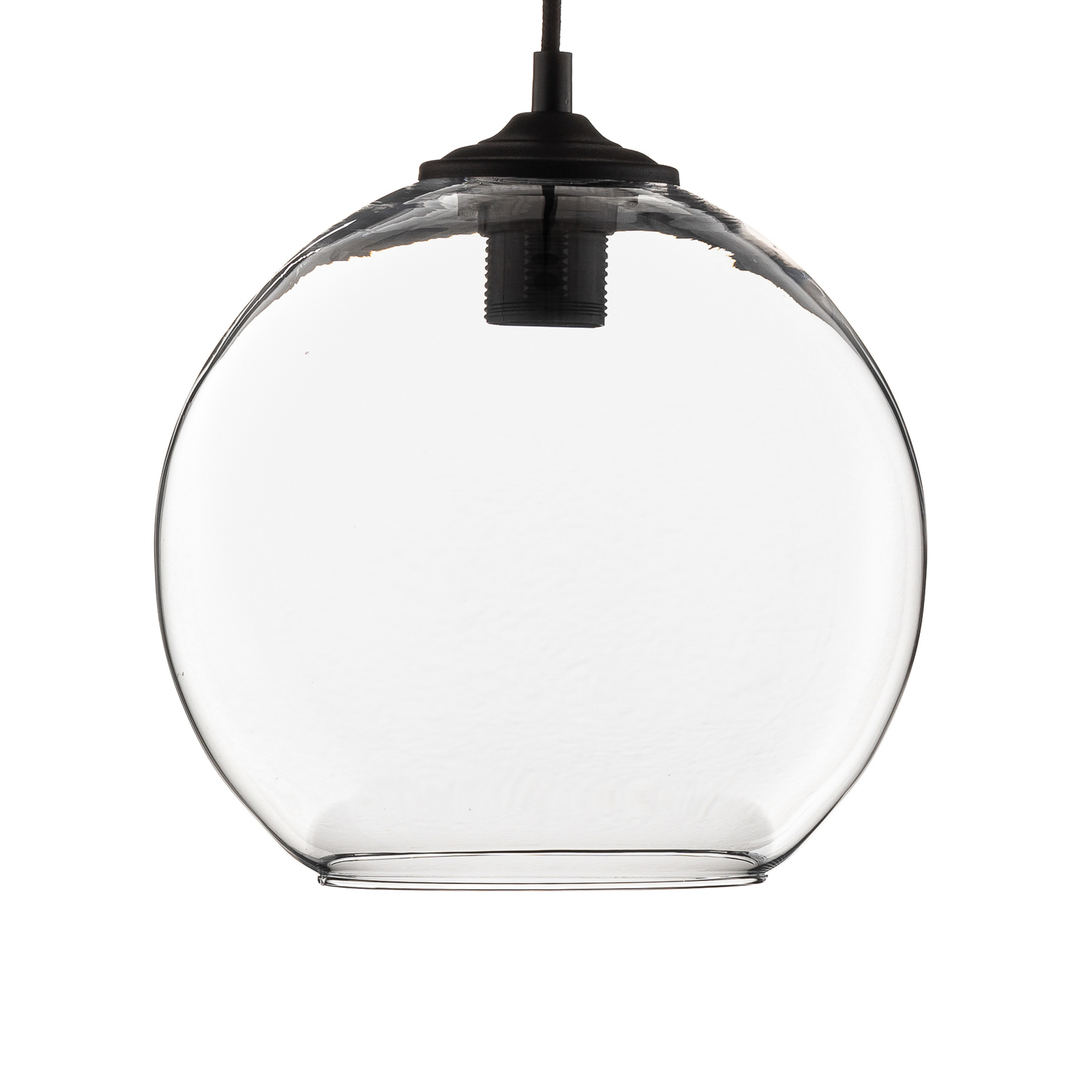 Závesná lampa guľa sklenené guľové tienidlo číre Ø 25cm