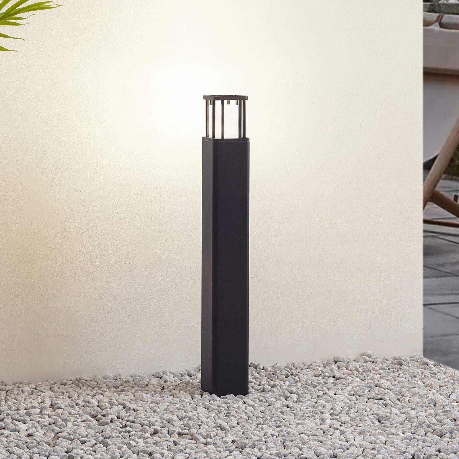 Lucande LED path light Dakil, black, aluminium