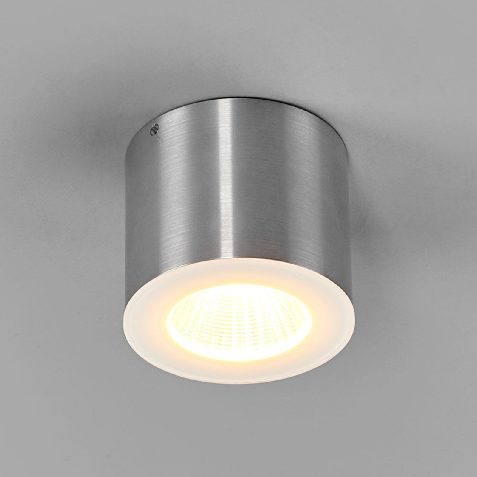 Helestra Oso LED ceiling spotlight round aluminium