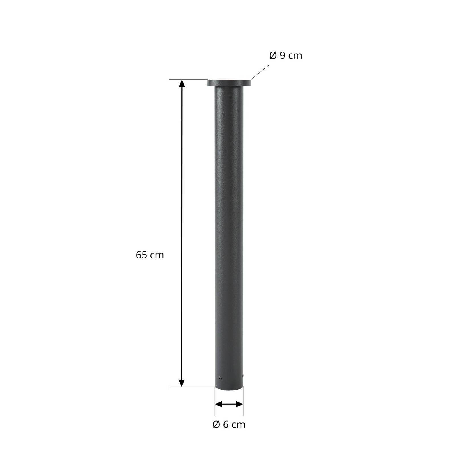 Lindby słupek oświetleniowy LED Cirel, wysokość 65 cm, czarny, IP65