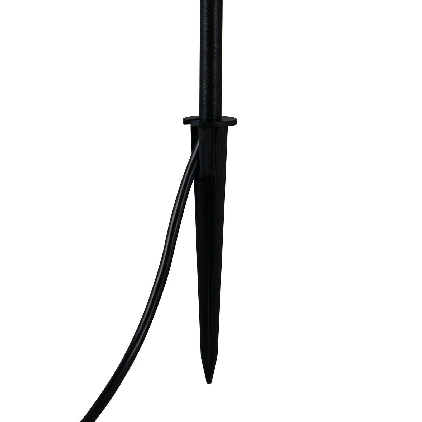 Lámpara LED con pica para suelo SCOOP, negra, 3 luces, IP44, enchufe Lámpara LED con pica para suelo SCOOP, negra, 3 luces, IP44, enchufe