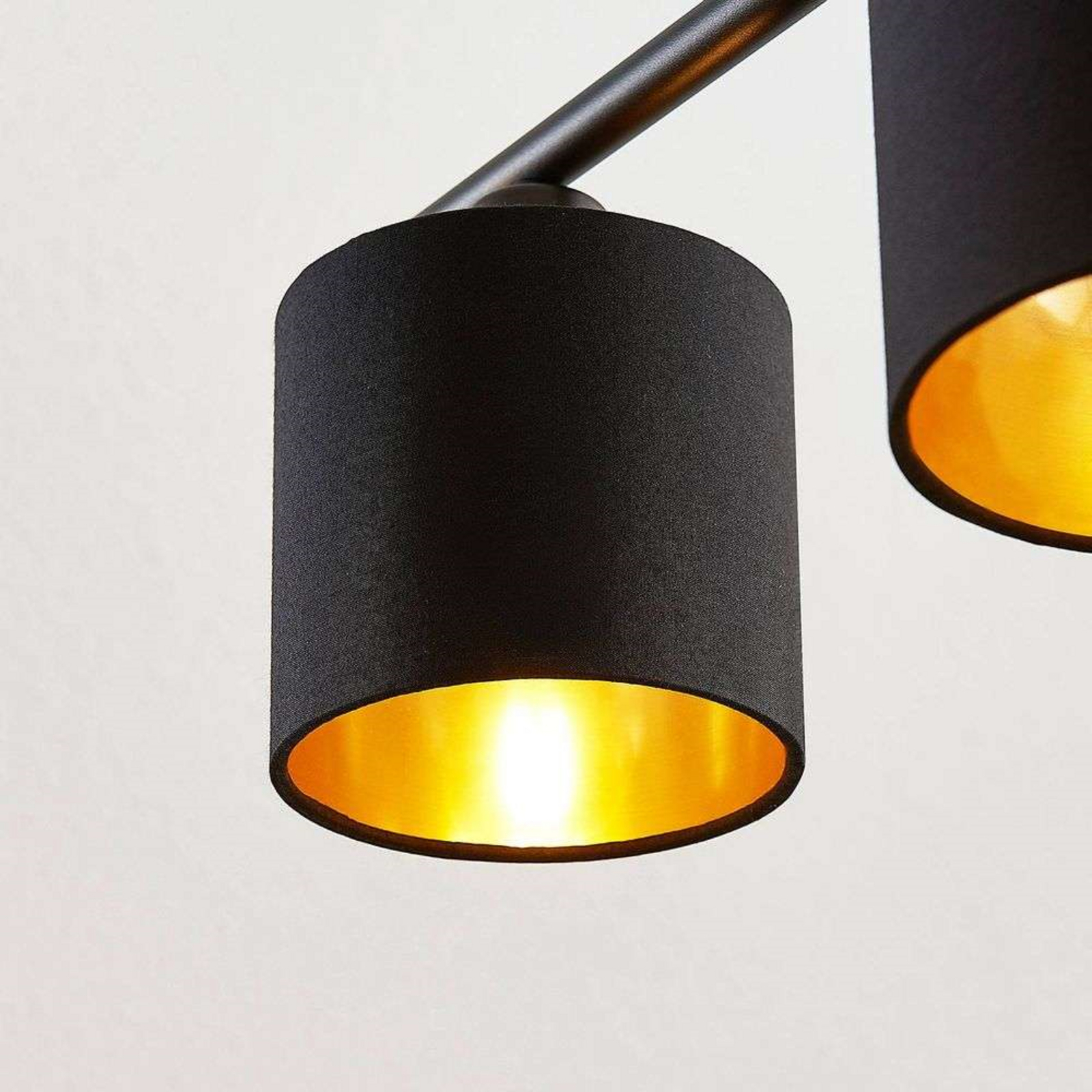 Fabric bar függőlámpa Vasilia fekete és arany színben