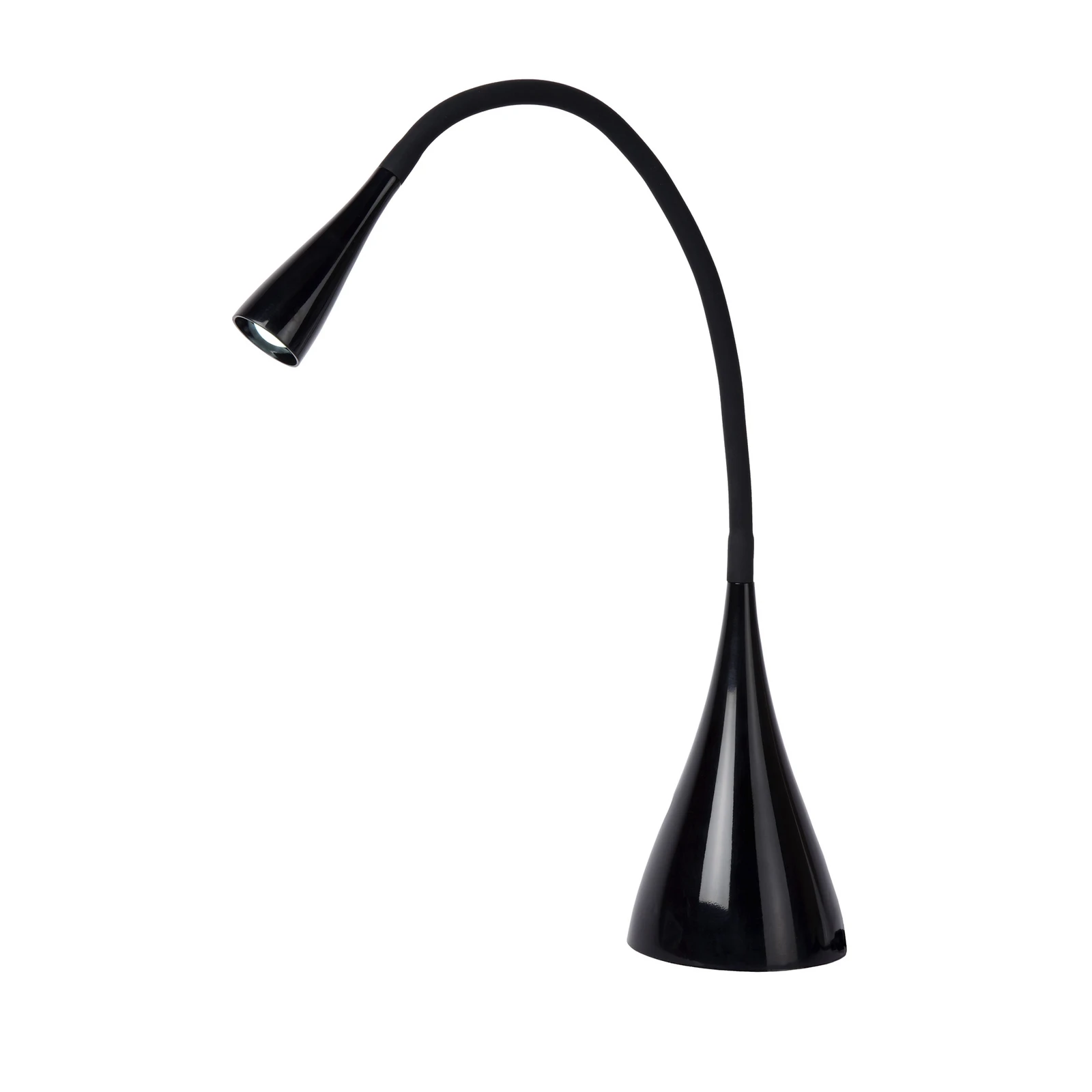 Lampe de bureau LED Zozy, noir, intensité variable, bras flexible