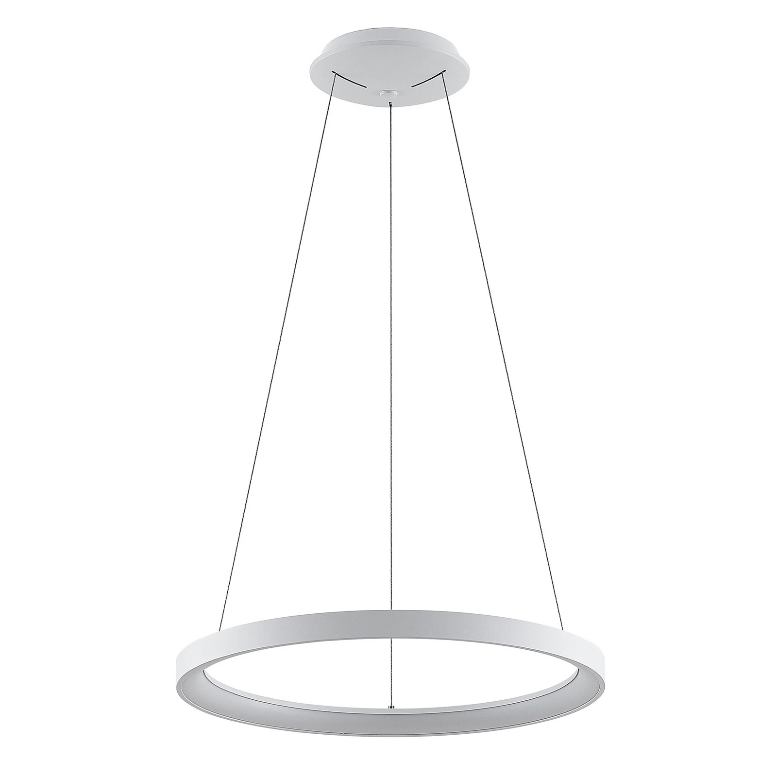 Arcchio LED piekaramā lampa Vivy, Ø 58 cm, balta, metāla