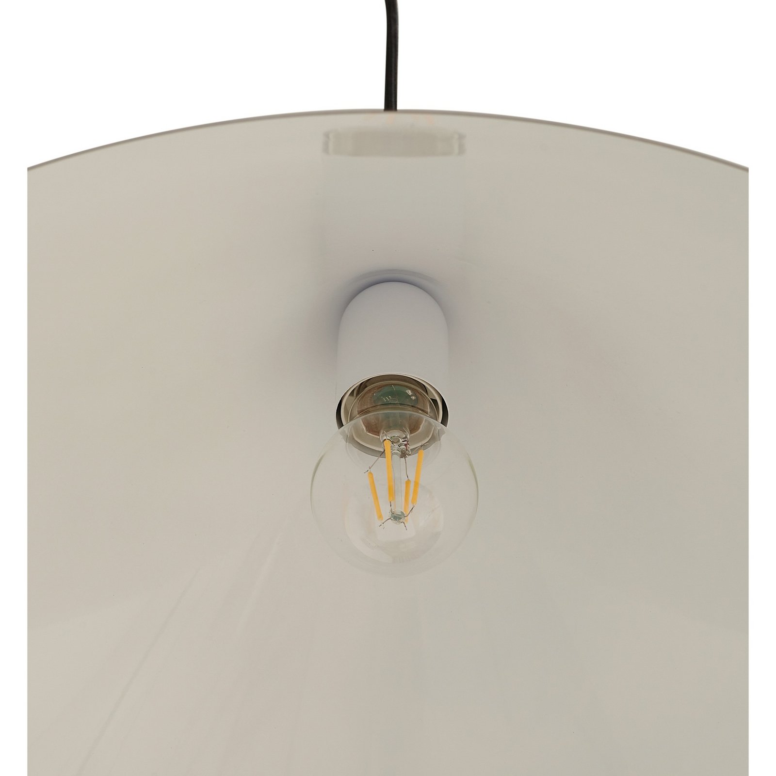 Lindby suspension Clarine, noyer, Ø 50 cm, métal