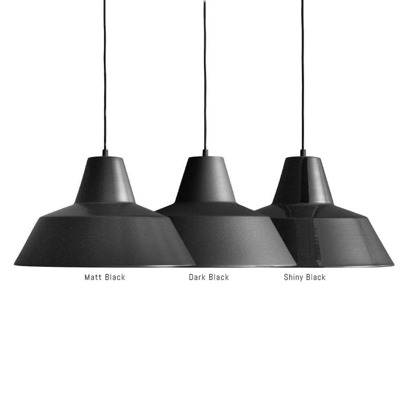 Workshop Lamp W4 Dark Black - Made By Hand