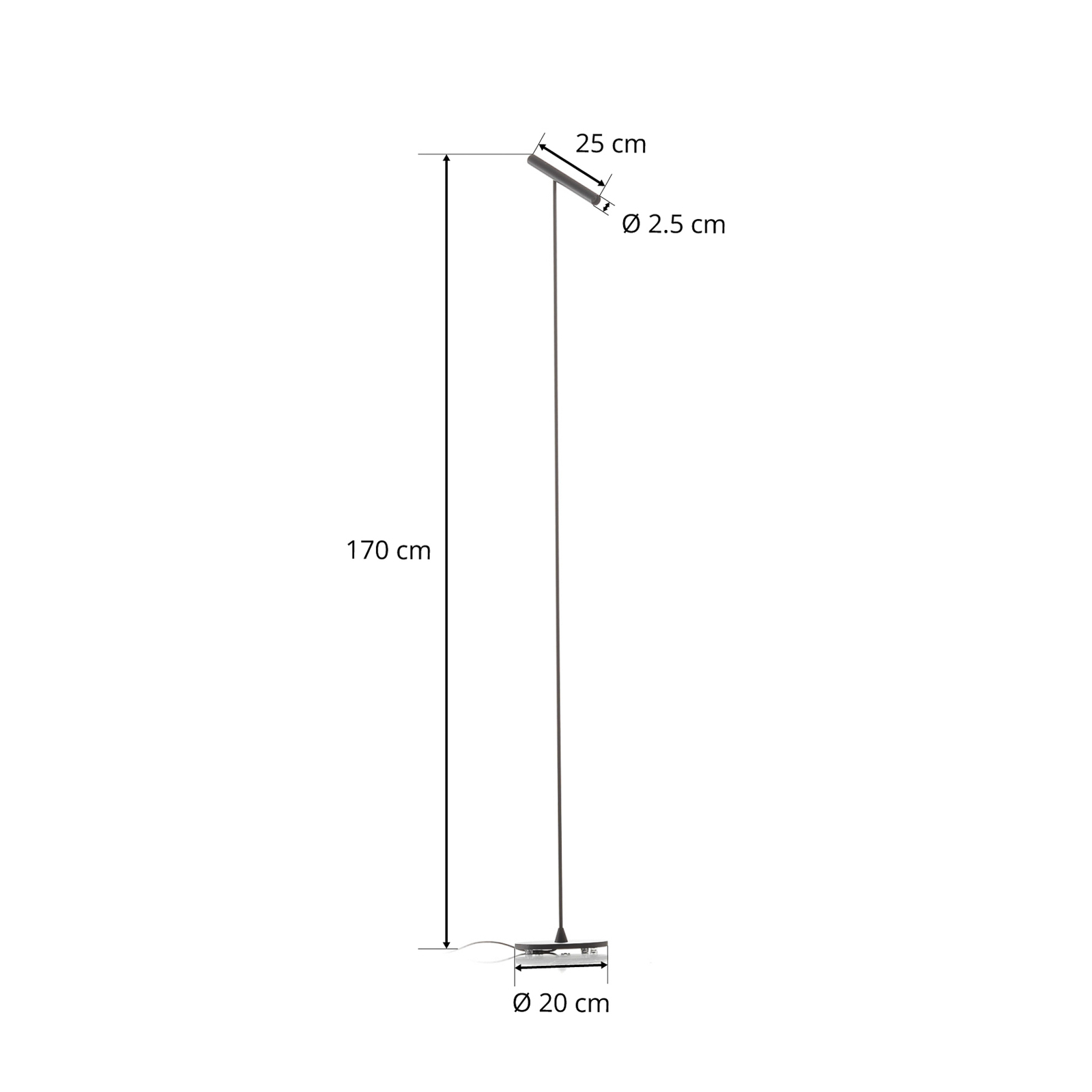 Meyjo LED stojací lampa senzor stmívání černá