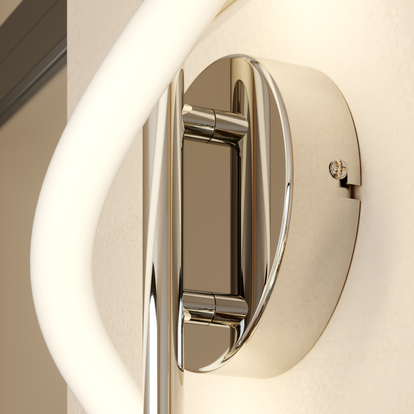 Lucande Curla LED wandlamp in chroom