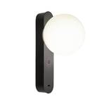 LEDS-C4 Applique murale LED Perlina, port USB, noir, acier