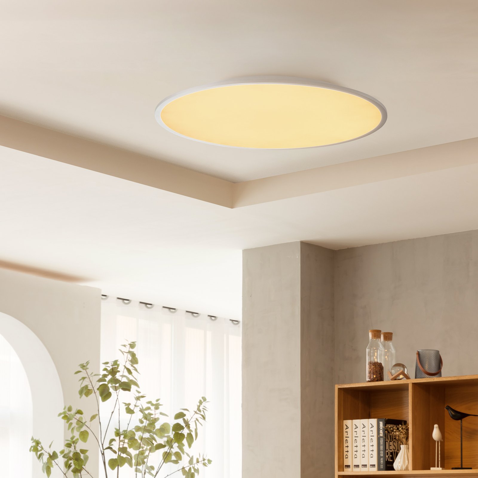 Narima LED Loftlampe CCT Ø80 White/Silver - Lindby