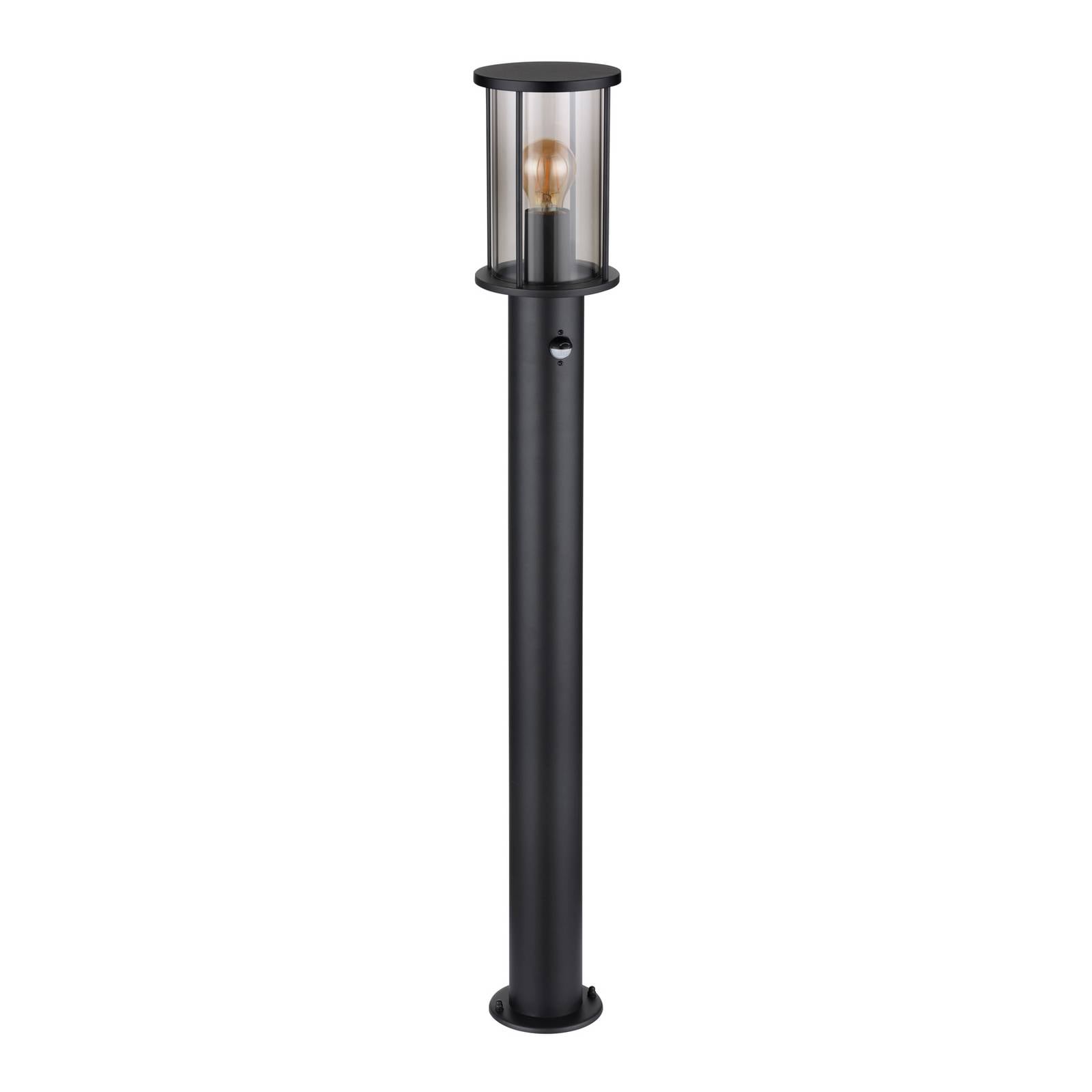 Wegeleuchte Gracey, schwarz, Sensor, 100 cm, IP54, E27