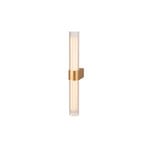 Applique murale double LED Lygant, couleur laiton, IP44, aluminium, verre - SLV