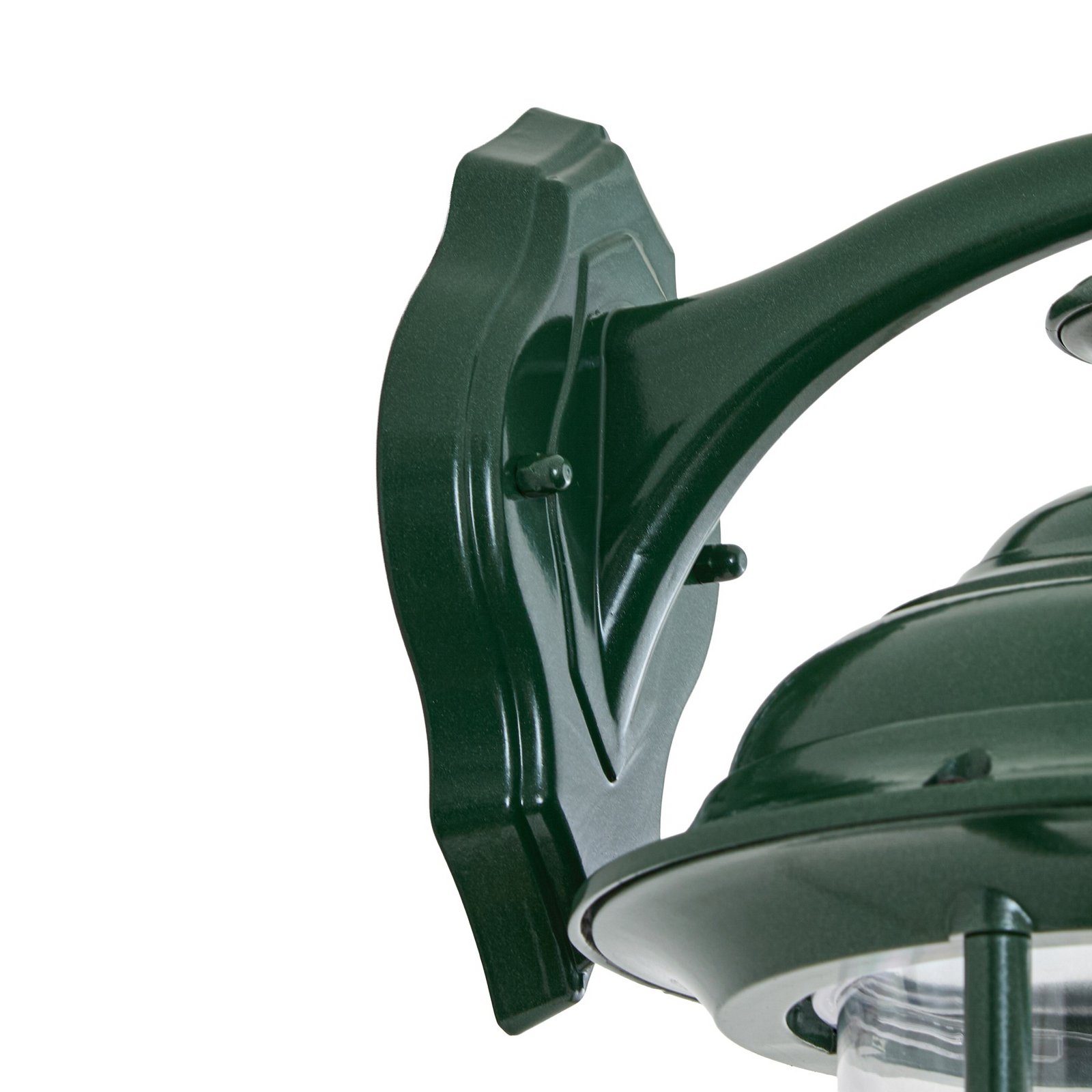 Lindby utendørs vegglampe Clint, grønn, ned, IP44