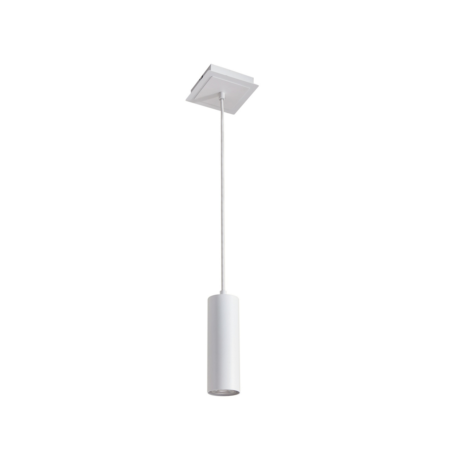 Candeeiro suspenso Lindby Joffrey, Ø 6 cm, branco, metal, GU10