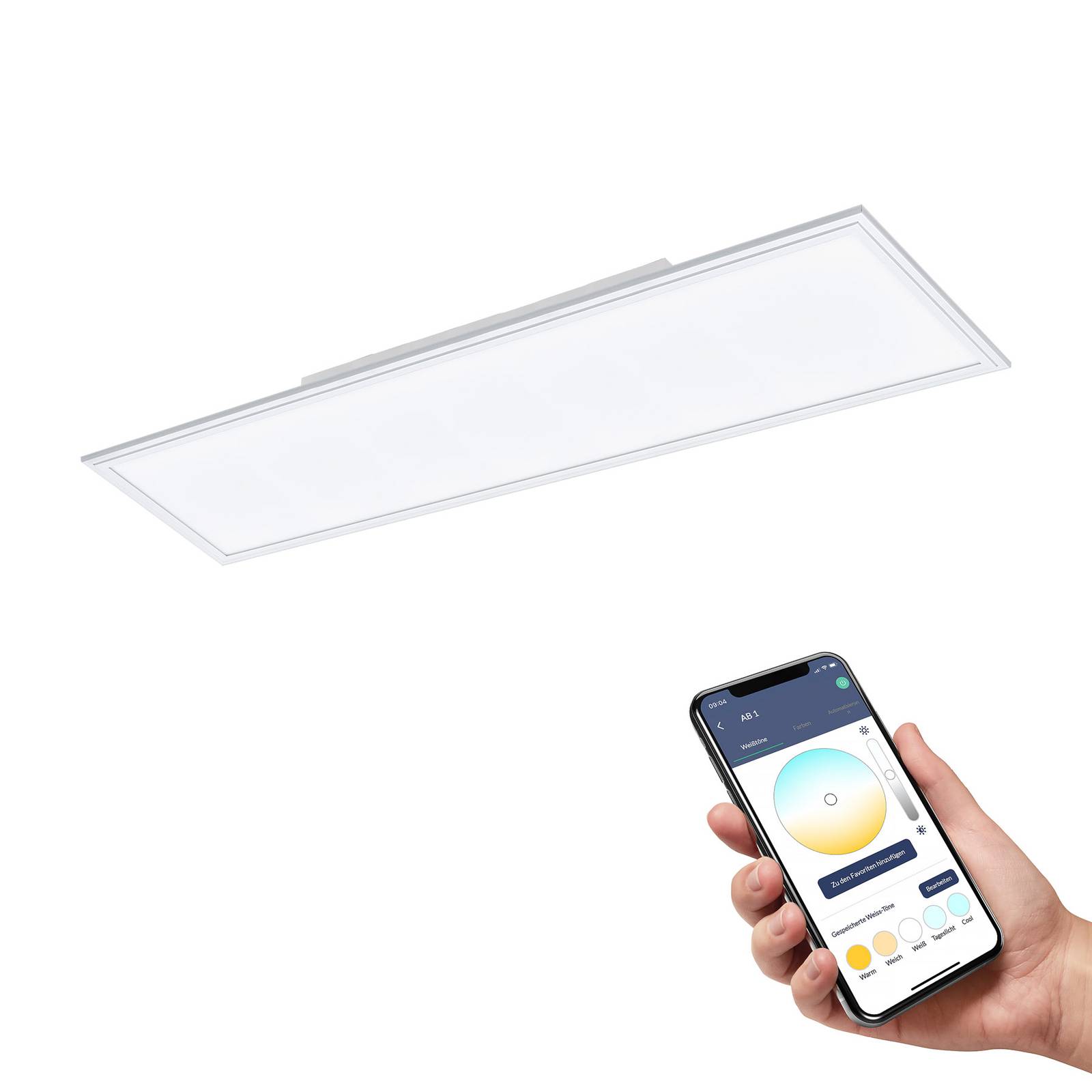 EGLO connect Salobrena-Z LED-Deckenlampe, 120x10cm, weiß günstig online kaufen