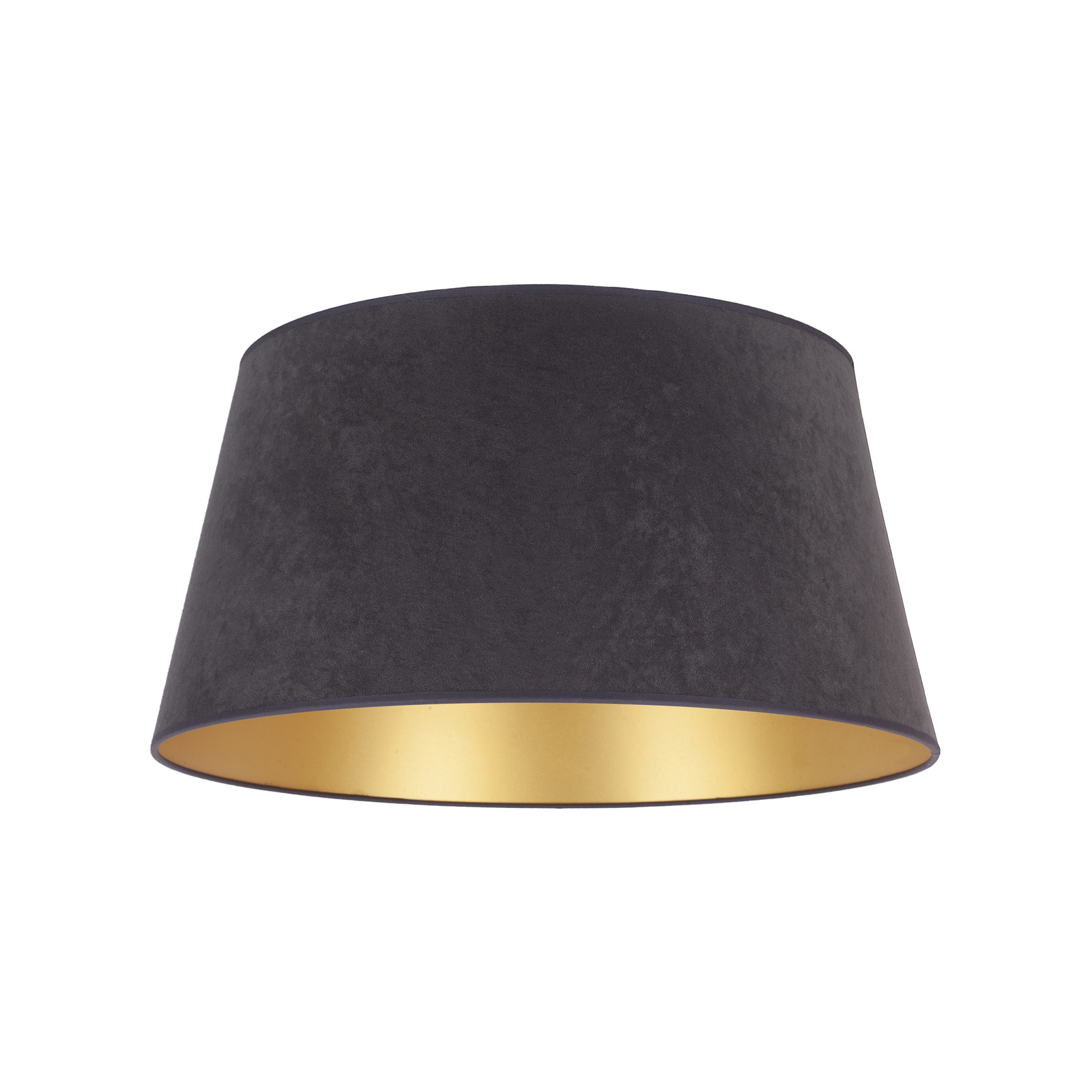 Cone lampshade height 22.5 cm, graphite/gold