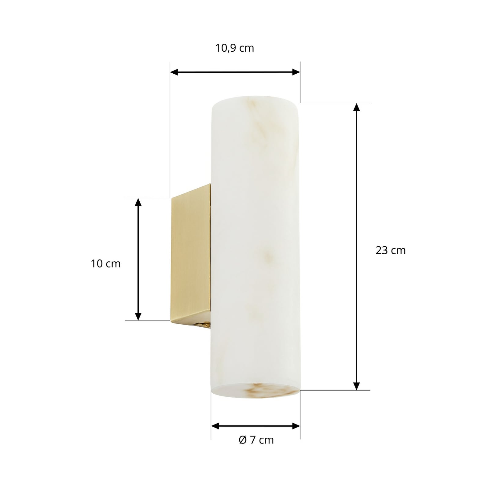 Lucande Tavira LED zidna svjetiljka, alabaster, prema gore/dolje Lucande Tavira LED zidna svjetiljka, alabaster, prema gore/dolje